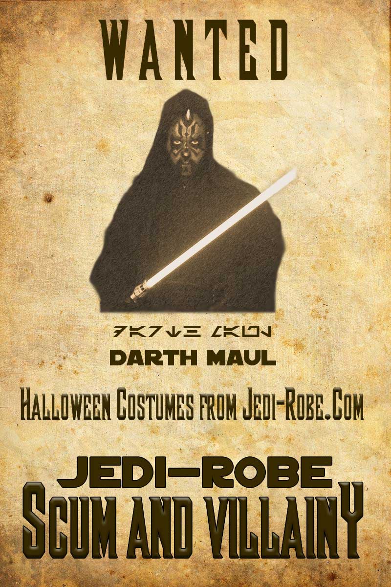 Star Wars Darth Maul Halloween Costumes from Jedi-Robe.com